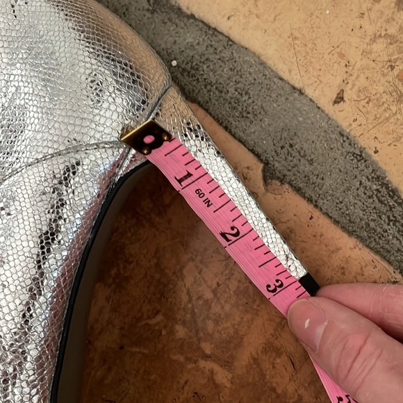 ALL SAINTS Orleana Metallic Silver Leather Stiletto Bootie Size 11 MSRP$349 - Picture 10 of 11